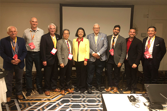 Group shot of the AIMed education panel