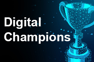 Digital champions - image of a trophy